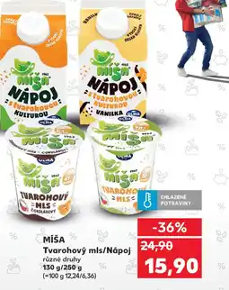Kaufland MÍŠA Tvarohový mls/Nápoj nabídka