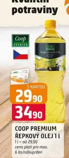 Trefa COOP Premium řepkový olej 1l nabídka