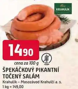 Trefa ŠPEKÁČKOVÝ PIKANTNÍ TOČENÝ SALÁM 100 g nabídka