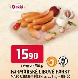 Trefa FARMÁŘSKÉ LIBOVÉ PÁRKY 100g nabídka
