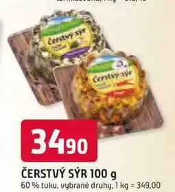 Trefa ČERSTVÝ SÝR 100 g 60% tuku, vybrané druhy nabídka