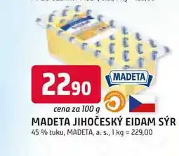 Trefa MADETA JIHOČESKÝ EIDAM SÝR 45% tuku, 100g nabídka