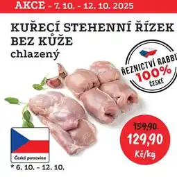 RABBIT řeznictví KUŘECÍ STEHENNÍ ŘÍZEK BEZ KŮŽE chlazený 1kg nabídka