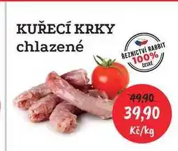RABBIT řeznictví KUŘECÍ KRKY chlazené 1kg nabídka