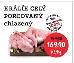 RABBIT řeznictví KRÁLÍK CELÝ PORCOVANÝ chlazený 1kg nabídka