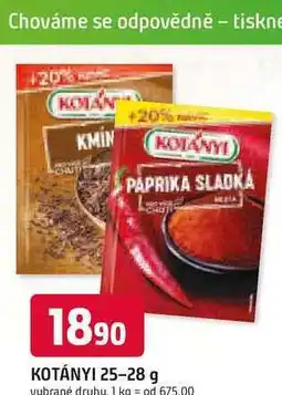 Trefa KOTÁNYI koření 25-28 g nabídka