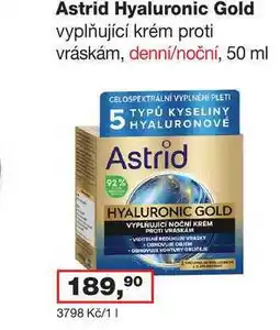 Ráj drogerie Astrid Hyaluronic Gold vyplňující krém proti vráskám, denní/noční, 50 ml nabídka
