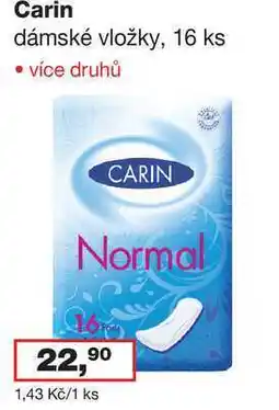 Ráj drogerie Carin dámské vložky, 16 ks nabídka