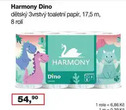 Ráj drogerie Harmony Dino dětský 3vrstvý toaletní papír, 17,5 m, 8 rolí nabídka