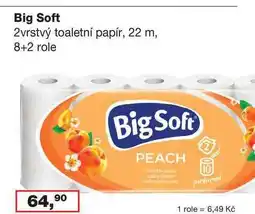 Ráj drogerie Big Soft toaletní papír, 2vrstvý 22 m, 8+2 role nabídka