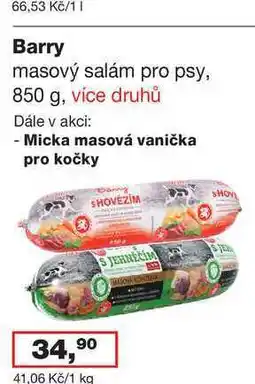 Ráj drogerie Barry masový salám pro psy, 850 g, více druhů nabídka