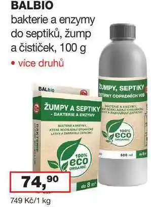 Ráj drogerie BALBIO bakterie a enzymy do septiků, žump a čističek, 100 g nabídka