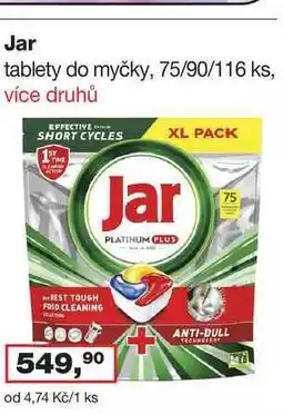 Ráj drogerie Jar tablety do myčky, 75ks nabídka