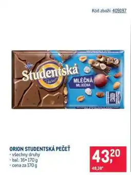Makro Orion Studentská pečeť nabídka