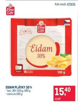 Makro Eidam plátky 30 % nabídka