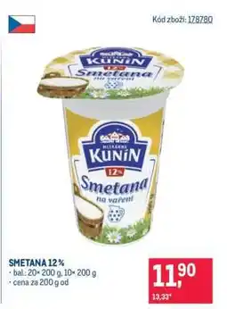 Makro Smetana 12 % nabídka