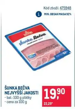 Makro ŠUNKA BEČVA NEJVYŠŠÍ JAKOSTI nabídka