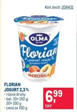 Makro Florian jogurt 2,3 % nabídka