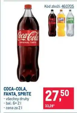 Makro Coca-Cola, Fanta, Sprite nabídka