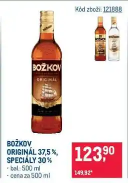 Makro BOŽKOV ORIGINÁL 37,5%, SPECIÁLY 30 % nabídka