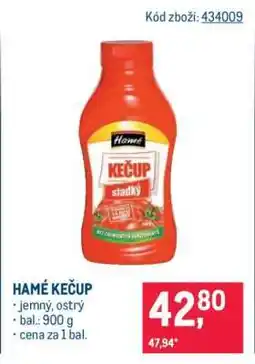 Makro Hamé Kečup nabídka