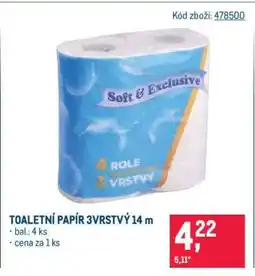 Makro TOALETNÍ PAPÍR 3VRSTVÝ 14 m nabídka