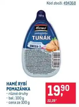 Makro Hamé Rybí pomazánka nabídka
