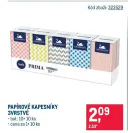 Makro Papírové kapesníky 3vrstvé nabídka
