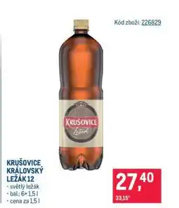 Makro Krušovice Královský ležák 12 nabídka