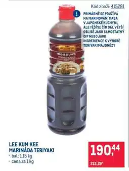 Makro LEE KUM KEE MARINÁDA TERIYAKI nabídka