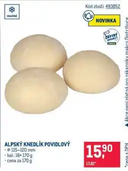 Makro ALPSKÝ KNEDLÍK POVIDLOVÝ nabídka