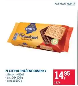 Makro Zlaté polomáčené sušenky nabídka