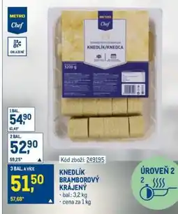 Makro KNEDLÍK BRAMBOROVÝ KRÁJENÝ nabídka