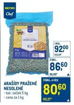 Makro Arašídy pražené nesolené nabídka
