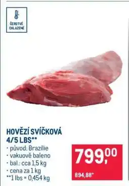 Makro Hovězí svíčková 4/5 lbs nabídka