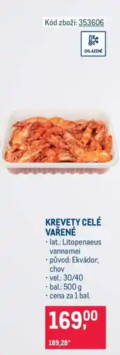Makro KREVETY CELÉ VAŘENÉ nabídka