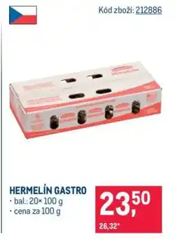 Makro Hermelín gastro nabídka