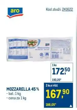 Makro Mozzarella 45 % nabídka