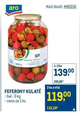 Makro Feferony kulaté nabídka