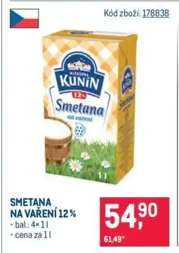 Makro Smetana na vaření 12% nabídka