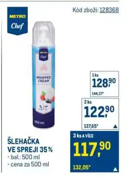 Makro ŠLEHAČKA VE SPREJI 35 % nabídka