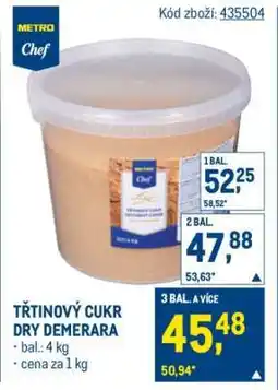 Makro Třtinový cukr Dry demerara nabídka