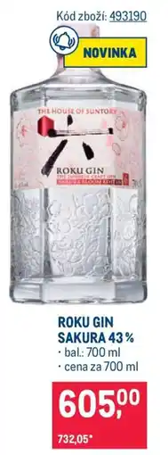 Makro ROKU GIN SAKURA 43 % nabídka
