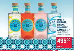 Makro MALFY GIN ROSA, LIMONE, ORIGINALE, ARANCIA 41 % nabídka