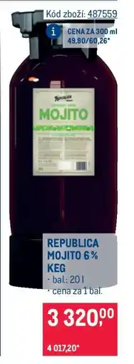 Makro REPUBLICA MOJITO 6 % KEG nabídka