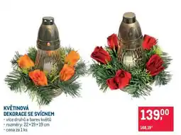 Makro KVĚTINOVÁ DEKORACE SE SVÍCEM nabídka