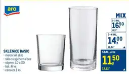 Makro Sklenice Basic nabídka