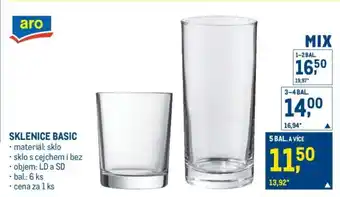 Makro Sklenice Basic nabídka