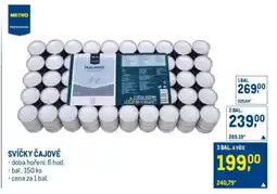 Makro Svíčky čajové nabídka