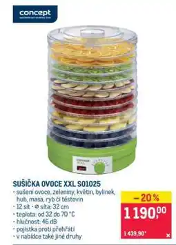 Makro SUŠIČKA OVOCE XXL SO1025 nabídka